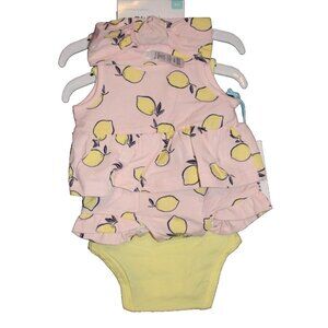 PL Baby 3 Piece Outfit Size 3M Bodysuit, Shorts, T-shirt Lemon Summer NWT